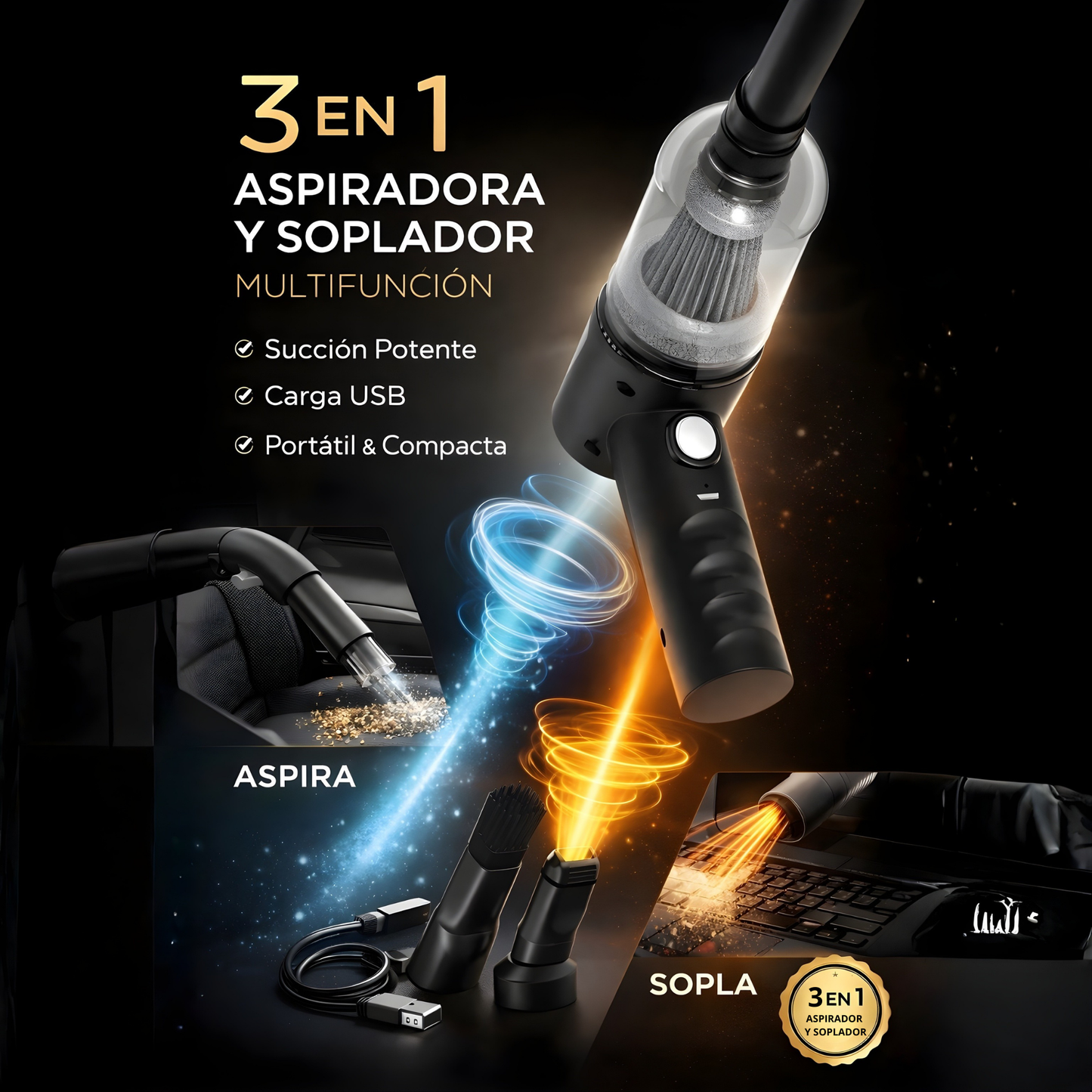 Aspiradora 3 en 1